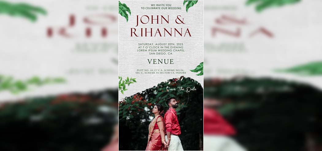 Wedding Invitation Card PSD-5